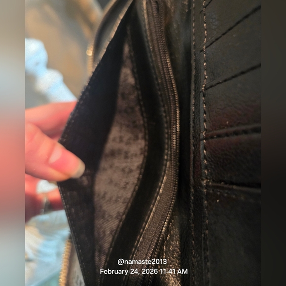 L.A.M.B. Gwen Stefani Batik Geometric Wallet Designer Leather Celebrity #186 - Picture 10 of 15